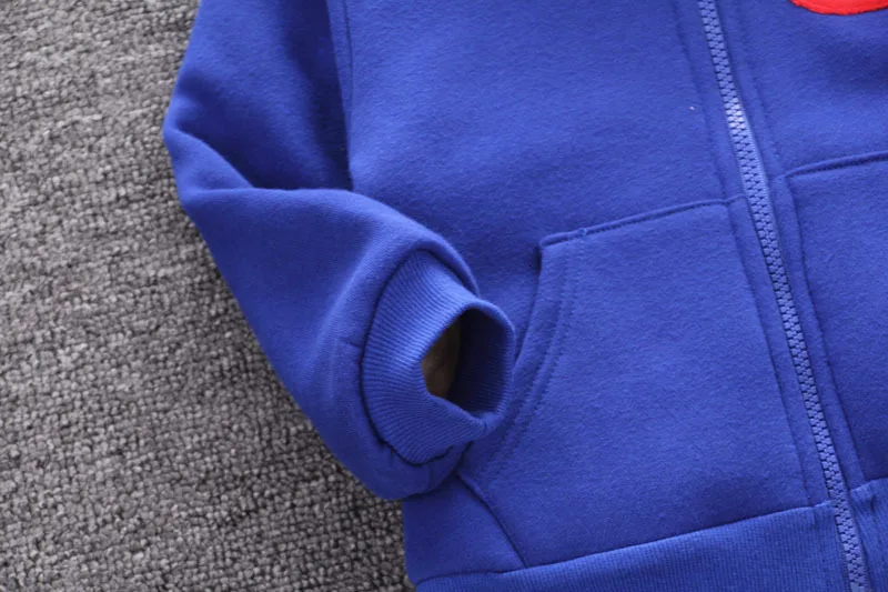 Autumn And Winter Children's Clothing Set Boys And Girls Thickening Plus Velvet Baby Suit Sweater Pants 2 Pieces Suit k1