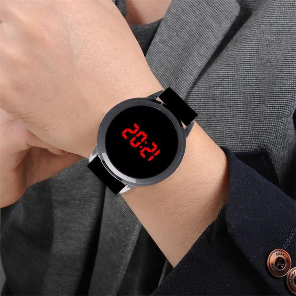 Business Business Wristwatch LED Digital Fashion Wristwatch Simple Watch Men Electronic Touch Screen Wristwatch the new 2021 square led electronic watch apple touch screen led watch digital sports fashion students