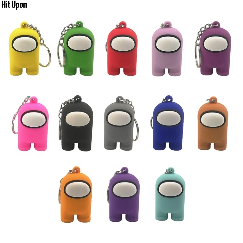 Llavero con colgante de mochila de juguete, bonito juego Popular de dibujos animados entre nosotros