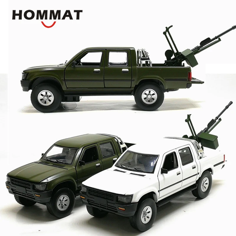 Hommate 1/32 Масштаб Toyota Hilux пикап Грузовик w/анти ствол танка сплава 1:32 литой под