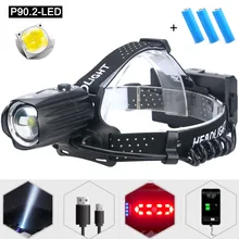 

Led Powerful Headlamp Strap Searchlight Waterproof Strap Zoom Shot Headlamp Climbing Hiking Lampe Frontale Outdoor Lighting DE50