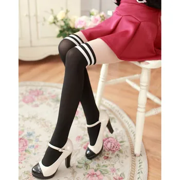 

2019 fashion hot new stockings women's non-slip thighs high over the knee fake high-splicing stockings medias de mujer гетры 50*