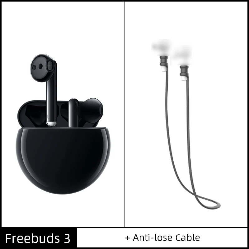 Black Add AntiloseC huawei FreeBuds 3 Bluetooth наушники TWS беспроводные наушники Kirin A1 чип контроль 20 часов работы от батареи Функция ANC промо-код newyear1200 / newyear600 - Цвет: Black Add AntiloseC