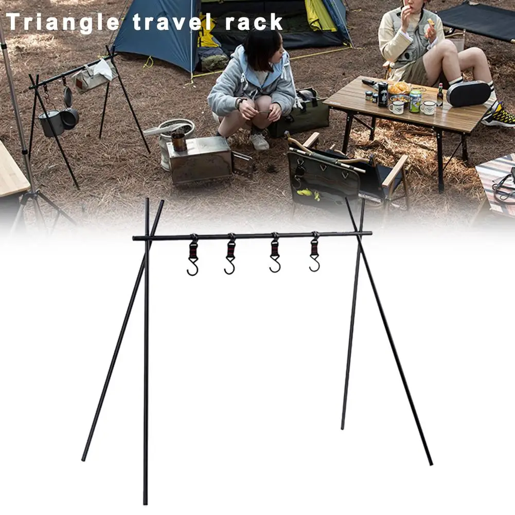 

Outdoor Storage Frame Tourist Camping Triangle Shelf Hanger Triangle Plant Hanging Rack Outdoor Gadget