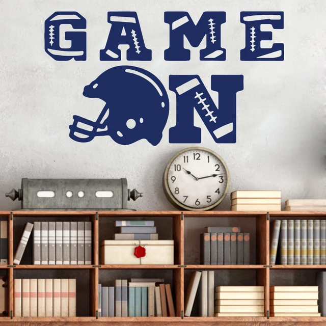 Large game on america football wall sticker boy room nursery sport inpsirational quote wall decal bedroom