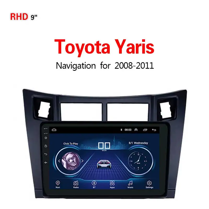 Lionet gps навигация для автомобиля Toyota Yaris 2008-2011 9 дюймов RT1070X - Размер экрана, дюймов: WIFI 1G16G