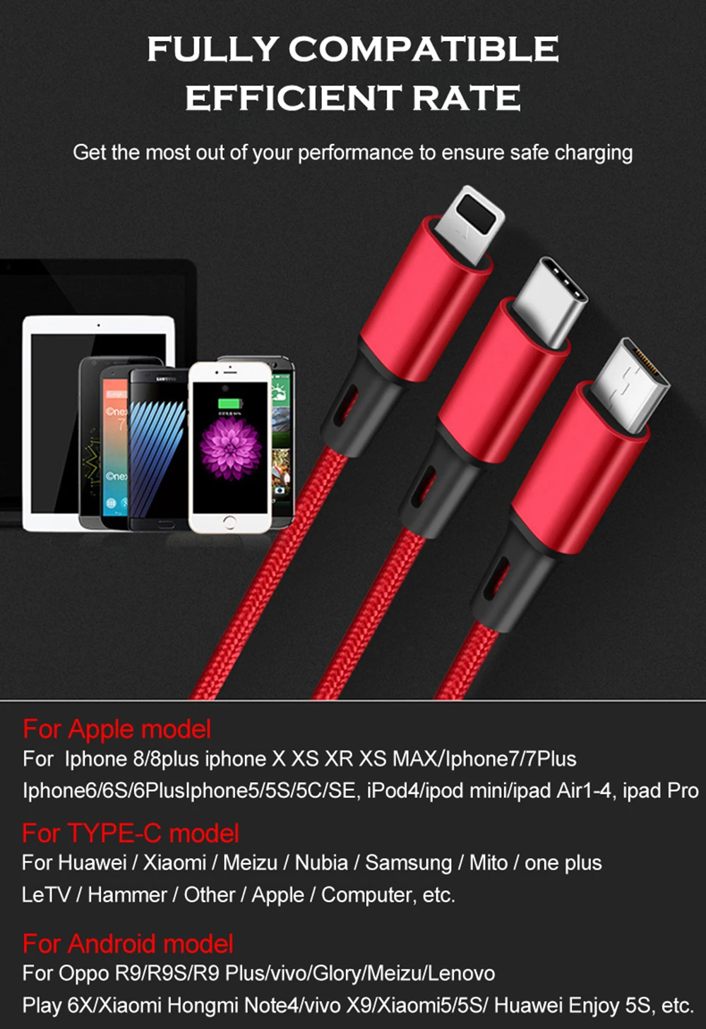 3 в 1 USB кабель для зарядки мобильного телефона для iPhone Micro type C кабель для телефона Android для samsung huawei Xiaomi провод для быстрой зарядки