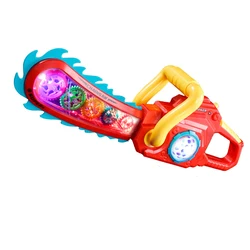 Tronçonneuse électrique pour enfants, jouet sonore réaliste, musique légère, Transparent, cadeau pour garçons et filles 