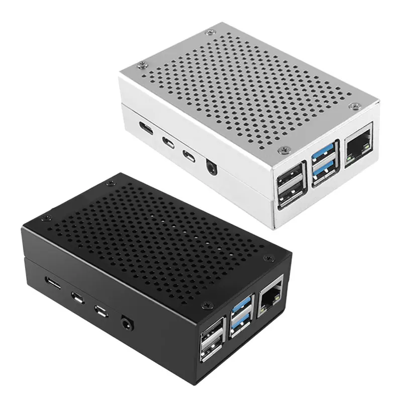 Чехол для Raspberry Pi 4 алюминиевый чехол черный серебристый металлический корпус PI