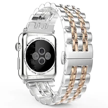 Ремешок для apple watch band 44 мм 40 мм apple watch 4 3 iwatch band 42 мм/38 мм correa нержавеющая сталь pulseira бабочка ремешок для часов