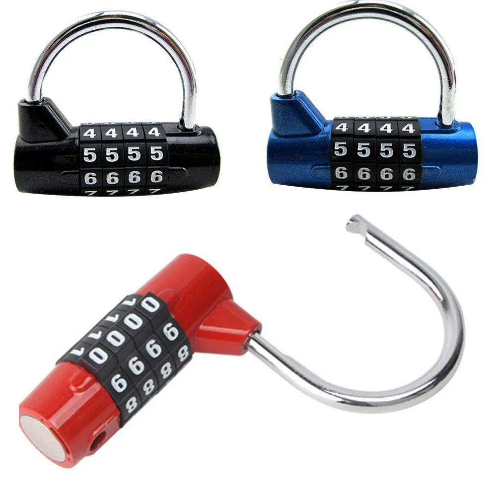 

4 Dial Digit Combination Mini Rust Proof Password Padlock Zinc Alloy Cupboard Cabinet Accessories Gym Suitcase Anti Theft Door