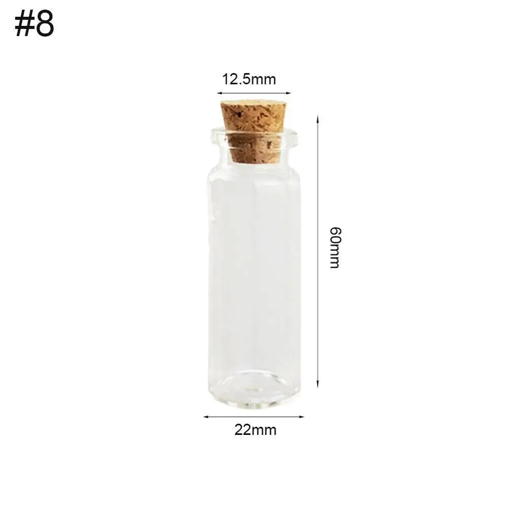 14ml 2 шт Контейнеры украшения Популярные банки сообщение флаконы дешевые бутылки мини стеклянные банки DIY маленькие пробковые пробки украшения - Цвет: 14ml