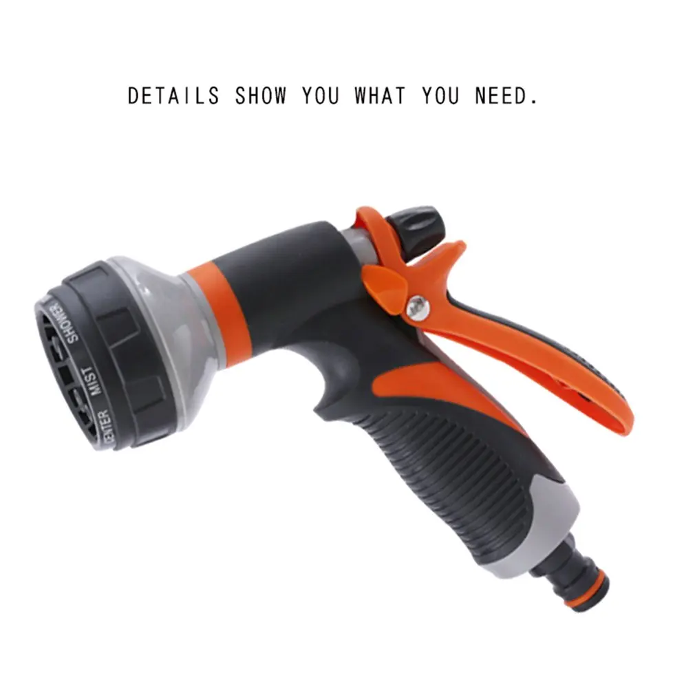 Sturdy And Durable Garden Spray Nozzle Leak Free High Pressure Heavy Duty For Watering Plant Washing Cars Pets Shower