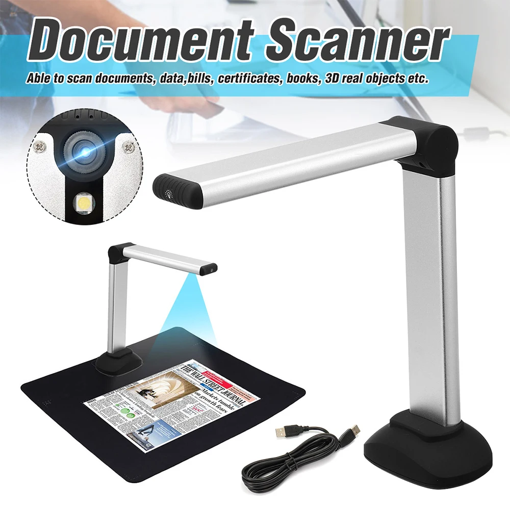 

USB Book A4 Document Camera 8.0MP High Speed Camera with LED Light HD High-Definition