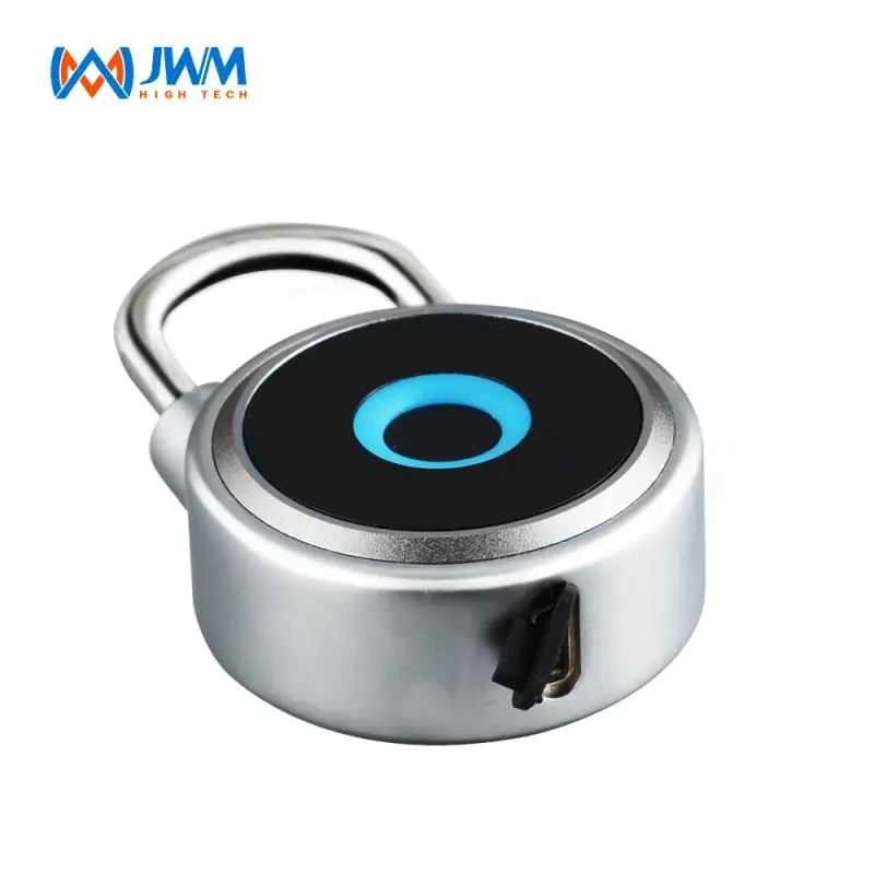 JWM Fingerprint Padlock Smart Door Lock Anti-Theft Security Keyless Electric Lock USB Rechargeable IP65 Waterproof Lock
