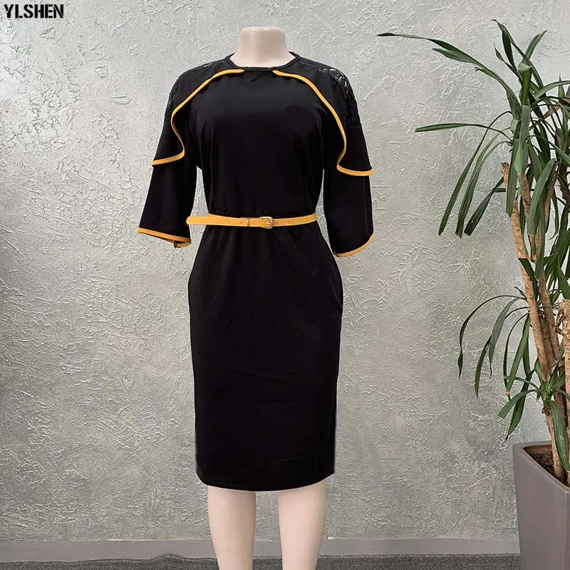 African Style Dresses For Women 2020 Africa Clothing Summer Elegant Ankara Dresses Super Elastic Fashion African Dress For Lady 11
