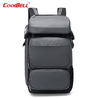 GREY COOLBELL рюкзак 17,3 дюймов Большой Вместительный бизнес рюкзак многофункциональный уличный модный дорожный рюкзак Противоугонная сумка для ноутбука - Цвет: GREY