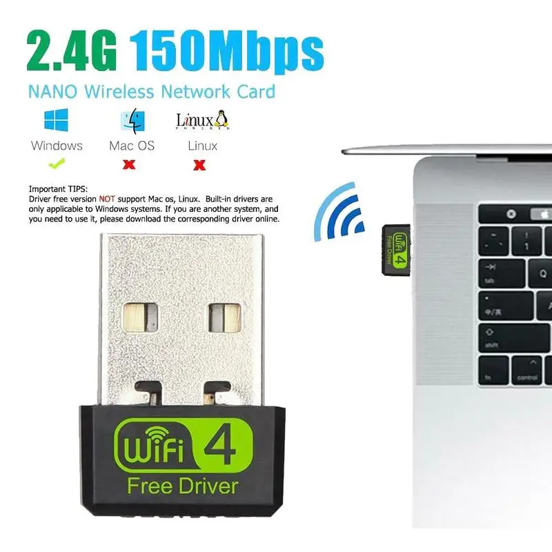 Мини Wifi адаптер Usb Wifi Usb адаптер Бесплатный драйвер для ПК карта Wi-Fi приемник 150 Мбит/с Wi-Fi зашифрованный Ethernet R1F2