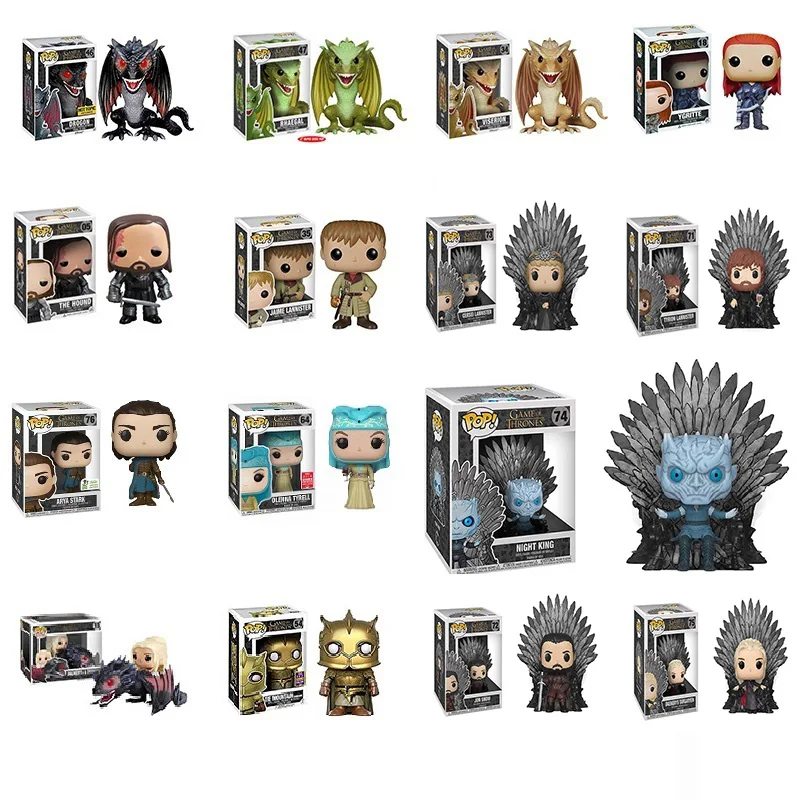 

Funko POP Game of Thrones Drogon Jon arya stark Snow night action character children collection model toy Christmas gift throne