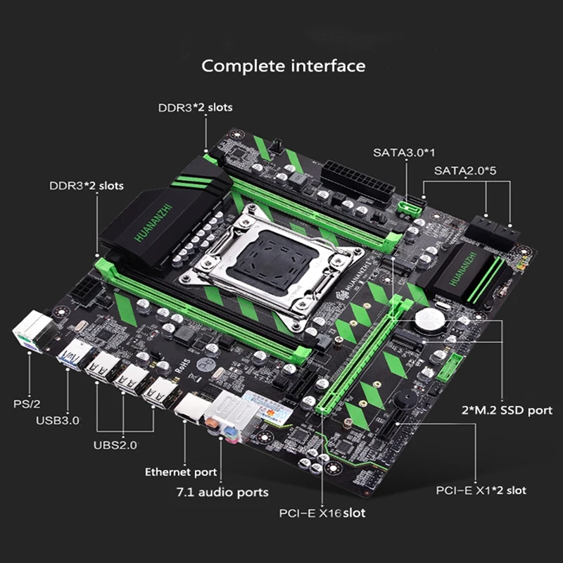 HUNNANZHI X79-ZD3 X79 M-ATX USB3.0 SATA3 PCI-E Накопитель SSD с протоколом NVME M.2 64G четыре Каналы Поддержка регистровая и ecc-память памяти и Ксеон E5 Процессор LGA 2011