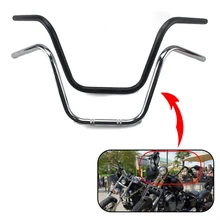 Практичная 22 мм хромированная/черная " мотоциклетная Высококачественная стальная палка для Рули Подходит для Honda Kawasaki Suzuki Harley Chopper Bobber