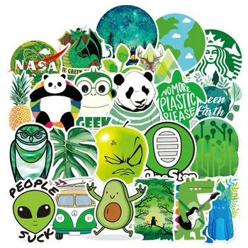 

70Pcs Green Plants Panda Animals Planets Cute Decorative Washi Stickers Scrapbooking Stick Label Diary Stationery Album Stickers