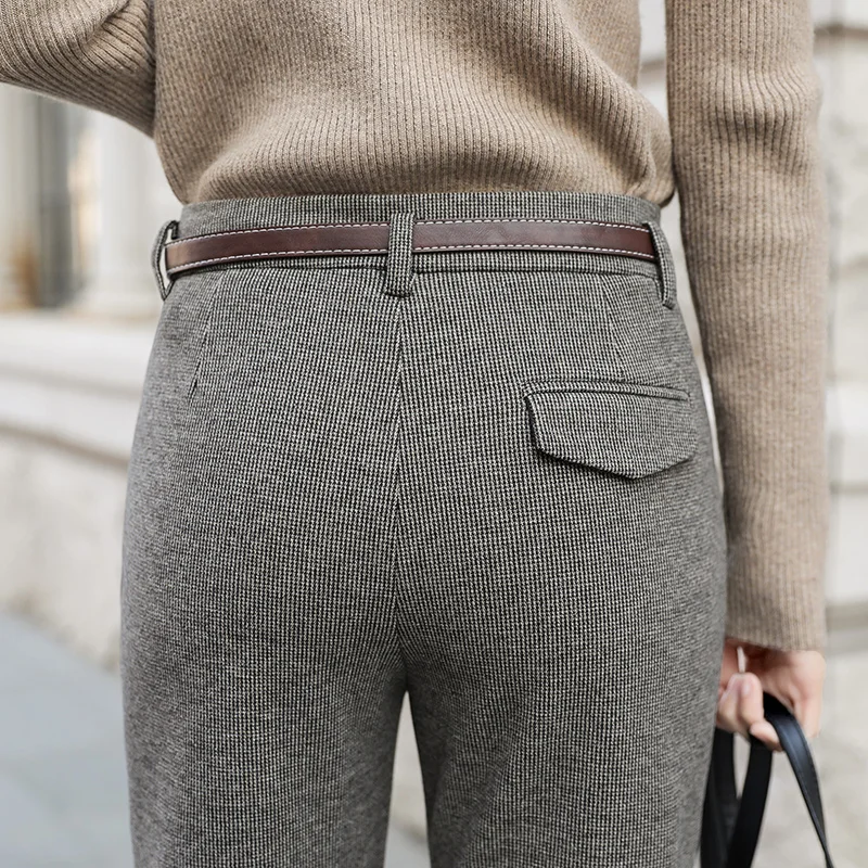 Sreetwear узкие брюки женские с высокой талией офисные женские брюки весна осень размера плюс элегантный костюм брюки pantalon femme