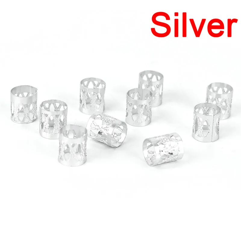 10pcs as shown 10 шт./компл. 4 Стиль оплетка манжеты волос кольца "сделай сам", подвязанные лентой, с объемной волной, дредлоки, для увеличения объема, страх бусины шпильки кольца трубчатая манжета Зажимы Ювелирных изделий различных - Цвет: 10pcs as shown