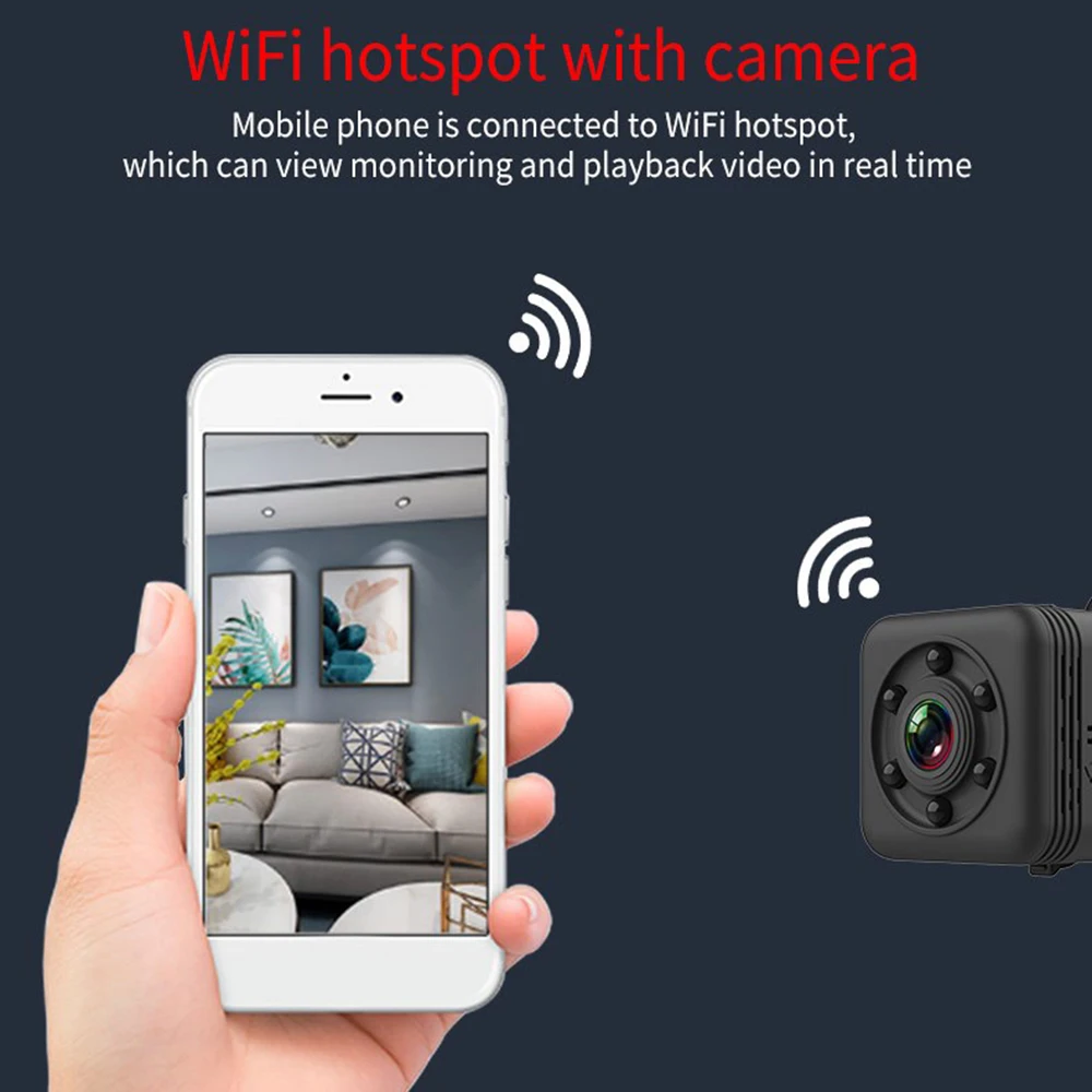 Мини-камера wifi камера s SQ13 FULL HD 1080P ночного видения водонепроницаемый корпус CMOS сенсор спортивный рекордер видеокамера с держателем