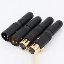 

Preffair Gold Plated XLR Connector Balance XLR 3 Pin Plug Cable Mount Balanced Audio Connector Male Female
