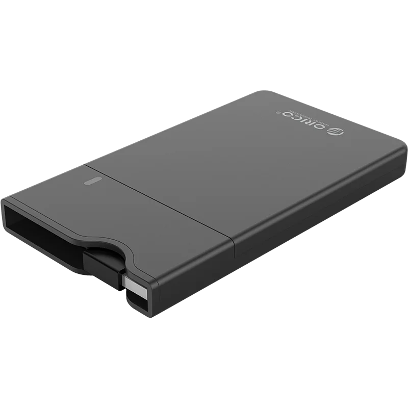 Черный ORICO 2," HDD корпус SATA для USB 3,0 HDD корпус со встроенным кабелем для передачи данных Поддержка 4 ТБ HDD SSD Внешний жесткий диск чехол - Цвет: Черный