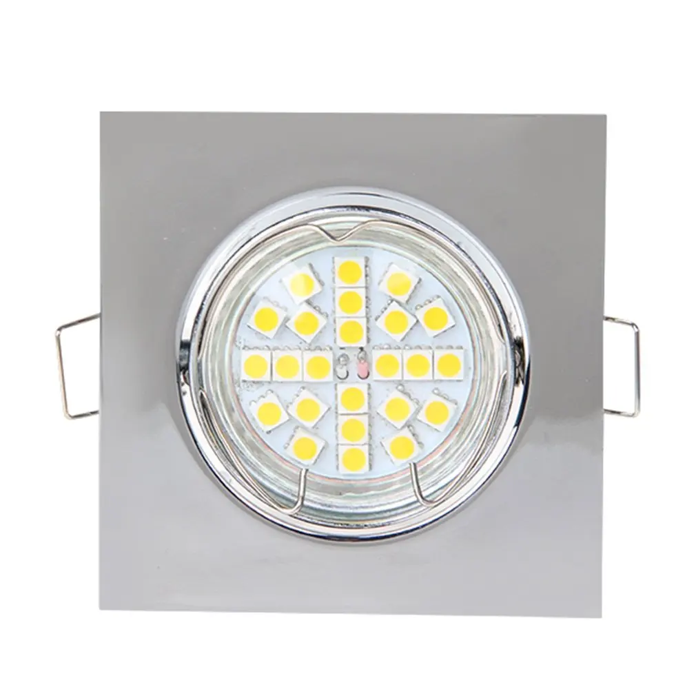 4X/10X Down Light Polished Chrome Mains Recessed Ceiling Downlight Square