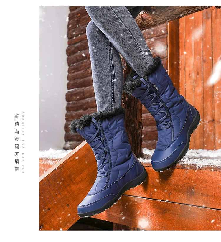 Winter Keep Warm Women Snow Boots Fashion Waterproof Women Shoes Comfortable Trend Hot Sale High Top Women Cotton Shoes