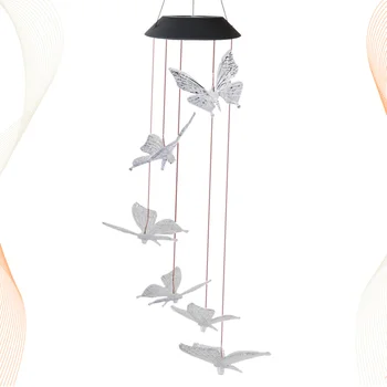 

Solar Wind Chime Light Color Changing Butterfly Outdoor 6 LEDs Wind Chime Colorful Decoration Light for Home Party Yard Festival