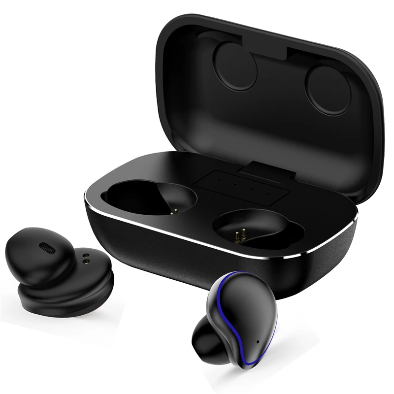 CLAITE SE9 TWS bluetooth 5,0 наушники 6D HiFi HD звонки шумоподавление Smart Touch IPX5 водонепроницаемая Спортивная гарнитура с микрофоном - Цвет: Черный