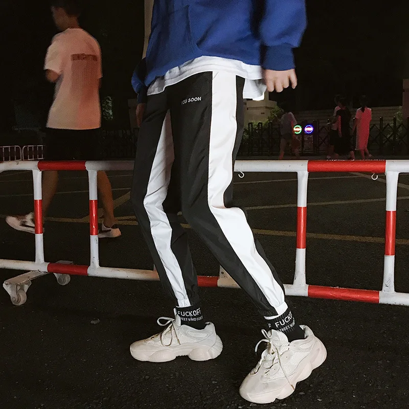 

Spring Summer Casual Pants MEN'S Sweatpants INS Trend Korean-style Harem Pants National Trends Athletic Pants Men's Beam Leg Cap