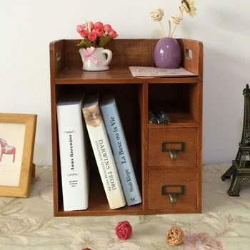 

Office Storage Box Drawer Shelves Wooden Furniture Table Small Bookshelf Cosmetics Duster Storage Box Accessories