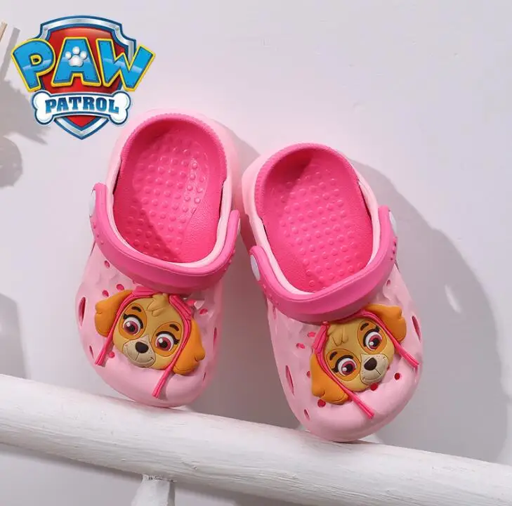 Sandalias de la patrulla canina para niños y niñas, zapatos de playa de verano, zapatilla de plástico, transpirables
