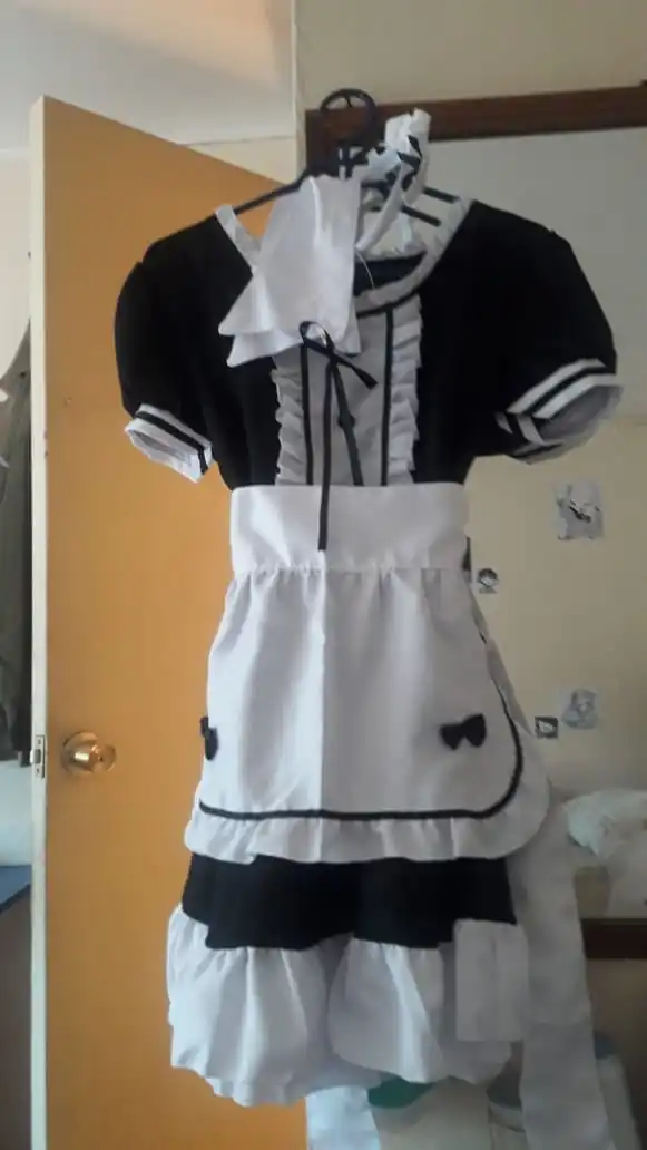 Cosplay&ware Black Cute Lolita Maid Costumes French Dress Girls Woman Amine Cosplay Costume Waitress Party Stage -Zentai shop online Hff046ff8ceab46868d1ca6f670ee39c6Y.jpg