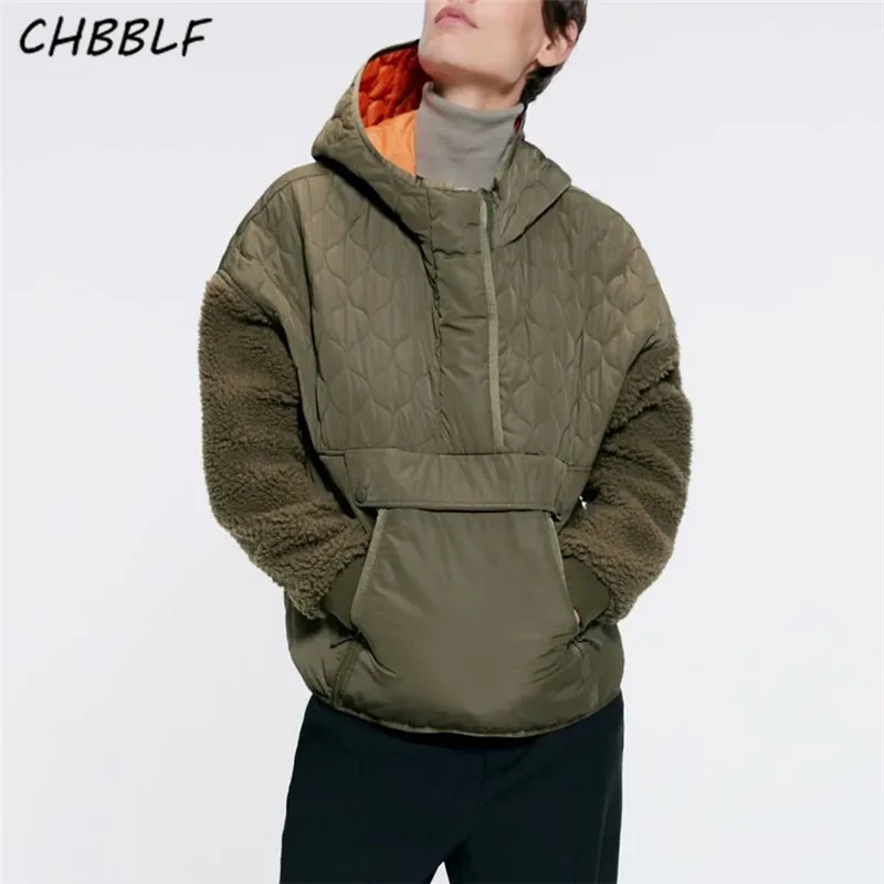 Куртка-бомбер CHBBLF Женская Базовая теплая верхняя одежда на молнии с карманами
