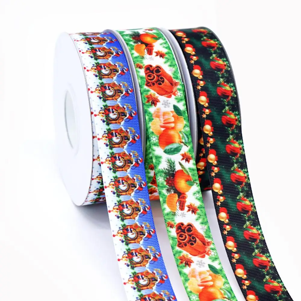 50 ярдов в Размер Рождественская лента напечатанная grosgrain лента 31499