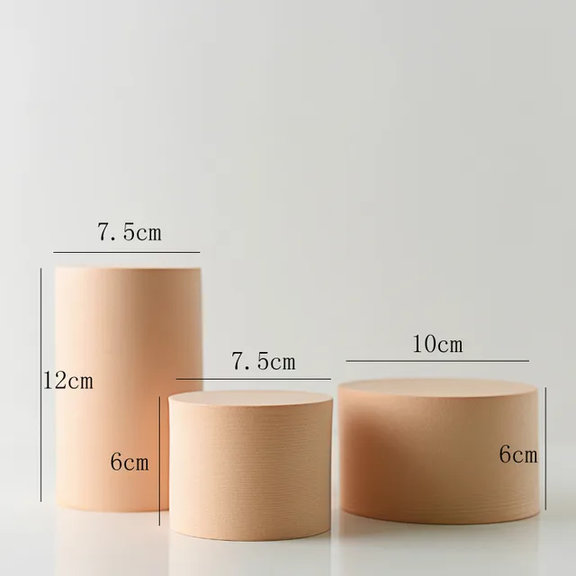 Cube Photo Props INS 3D Ornaments Jewelry Shooting Cosmetics Posing Photography Background Props 3pcs cylinder Orange