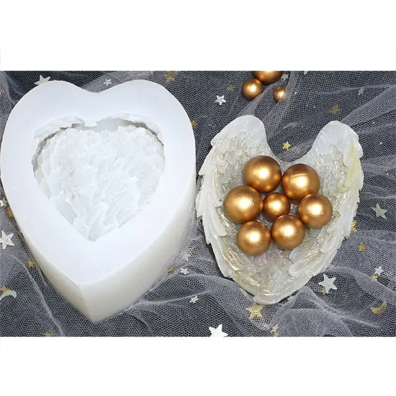 

Crystal Epoxy Resin Mold Angel Wing Storage Box Casting Silicone Mould DIY Craft Handmade Decorations Jewelry Making Tools
