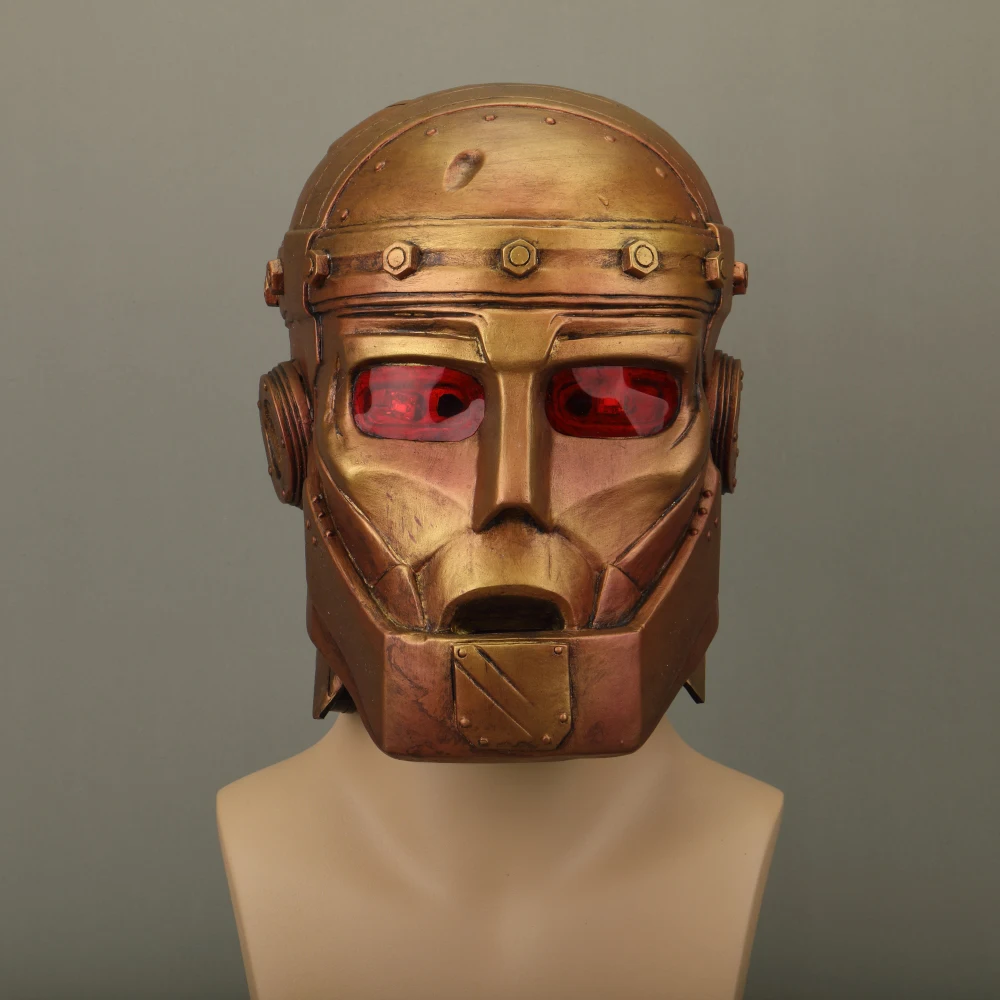 Anime Doom Patrol Mask Robotman LED Latex Helmet Halloween Superhero Mask Cosplay Prop (3)