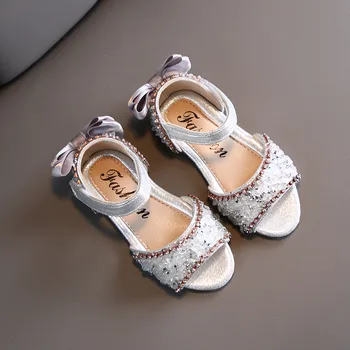 

TELOTUNY sandals Toddler Kids Baby Girls Shoes Princess Shoes Solid Color Flat Crystal Casual Sandals children sandals girls Jun