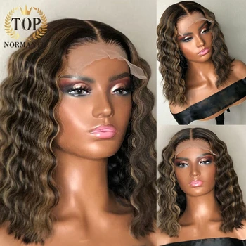 

Topnormantic Brazilian Loose Deep Wave Wig Curly Lace Front Wig Preplucked Remy 13x6 Lace Front Human Hair Wigs For Black Women
