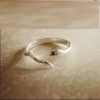 AlbaRita Silver Jewelry Super Fairy Retro Cute Sen Open Creative Little Finger Ring Snake Personality Free Shipping | Украшения и