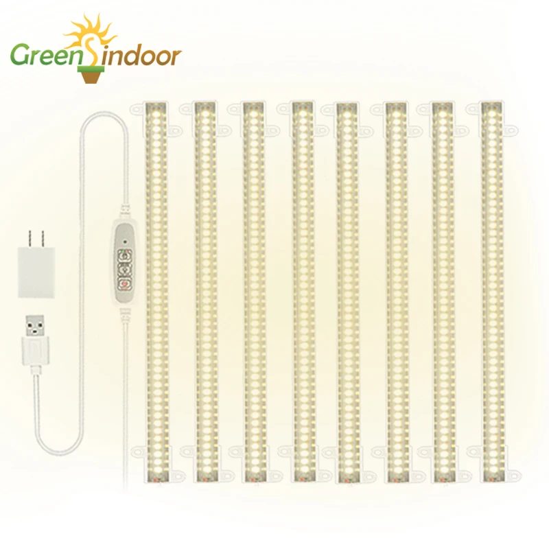

Tube Led Grow Light Bar Full Spectrum Phyto Lamp For Seeding Flower Plant Strip Phytolamp Hydroponics System Fitolamp With Timer