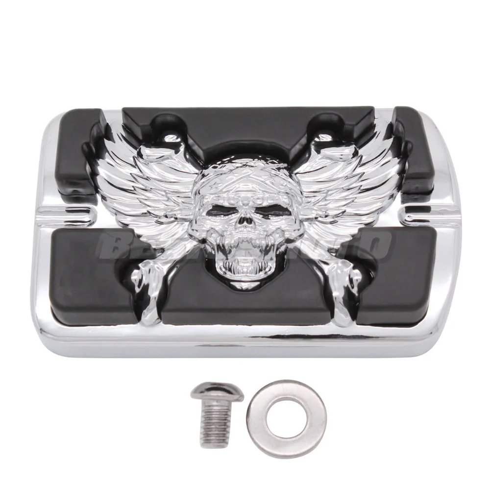 1 шт. череп Подножки педаль тормоза Накладка для Harley Dyna FLD Softail Fat boy FLSTF FLST Touring Road King FLHR Electra Glide