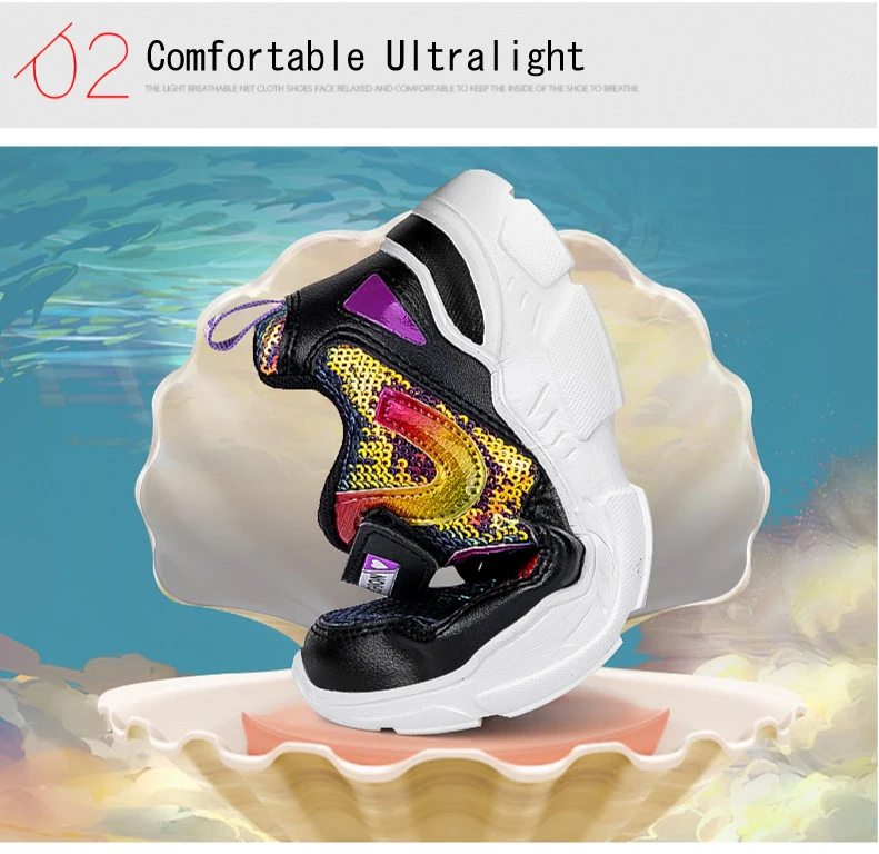 PINSEN 2019 Autumn children's sneakers Girls Shoes Kids Sport Shoes Shining Fashion Casual Child Shoes For Girl chaussure enfant (5)